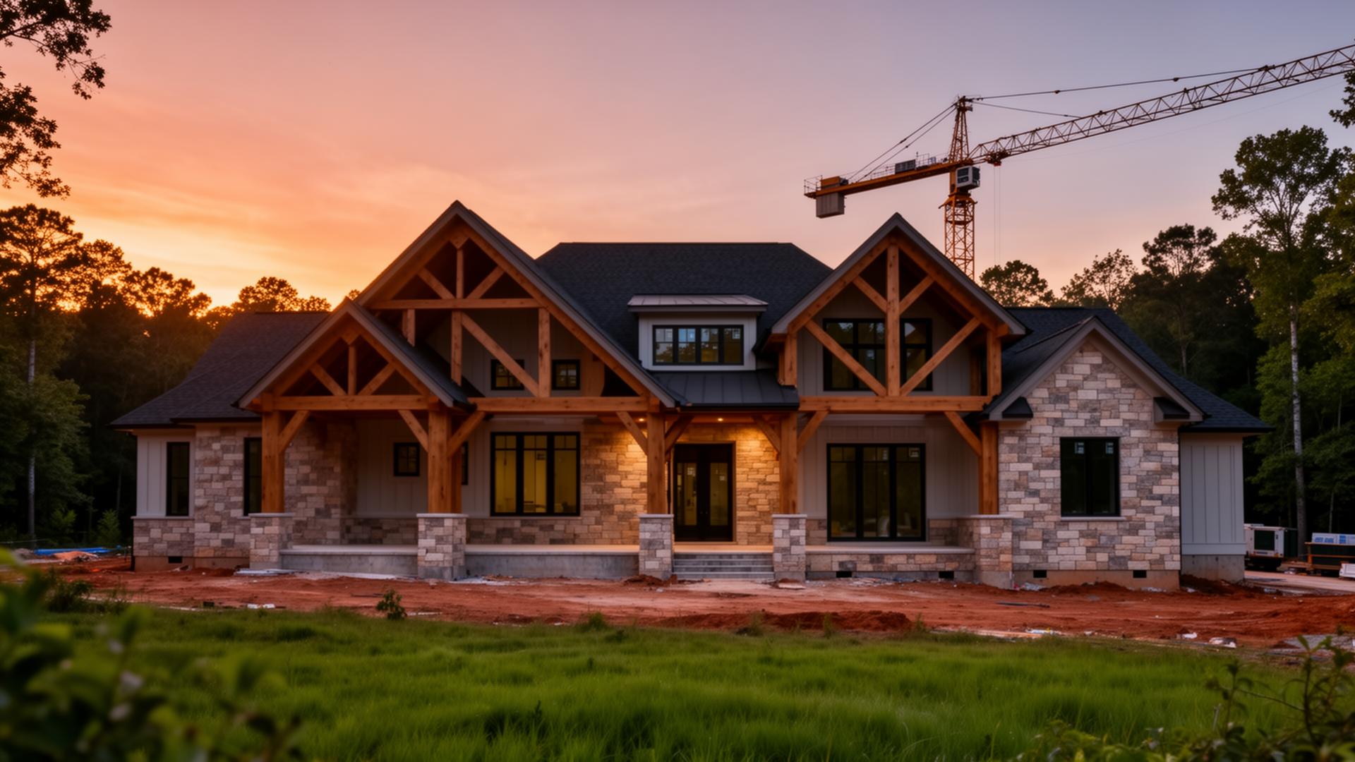 Conceptual rendering of a custom Charlotte residence under refined daylight
